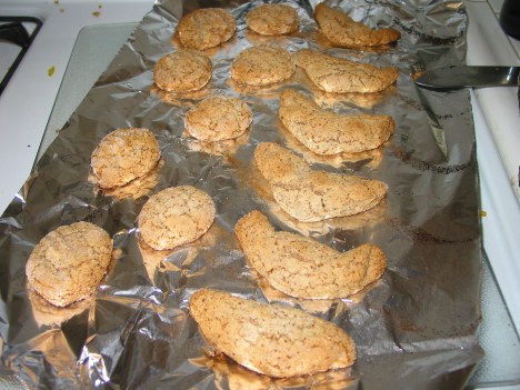 Almond horns and macaroons