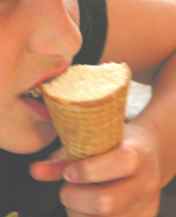 The final product--impromptu cannoli, happy kid, relatively low carb