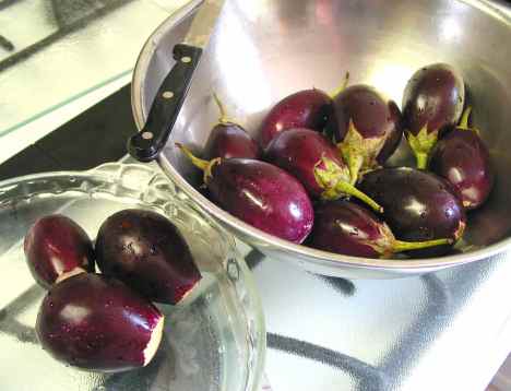 baby eggplants