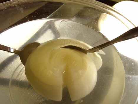 separating the onion layers after microwaving in water