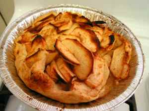 Spare-parts apple galette made from the dough scraps and extra apples for full-fledged pies