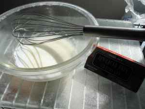 microwave-steamed milk or cream