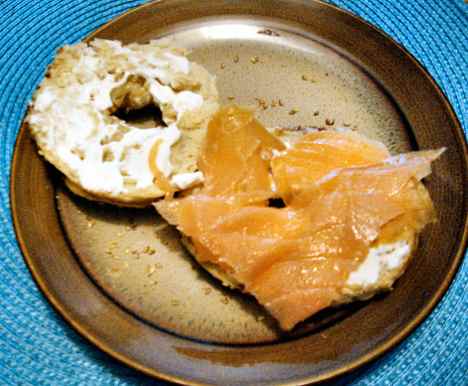bagel with nova lox