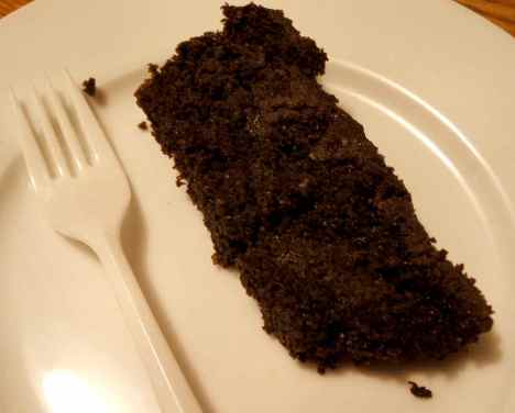 This half-inch slice is seriously enough for a serving. It's that rich. 