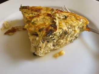 slice of zucchini crustless quiche