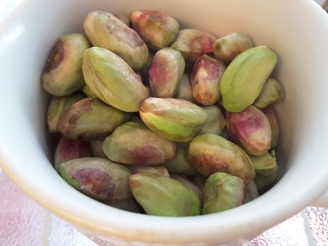 cup of pistachios