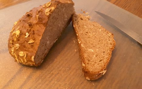 Irish soda bread with slice